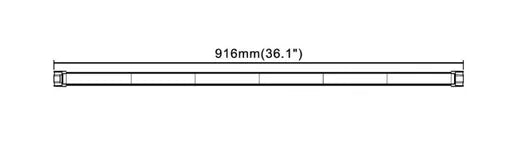 Barra de advertencia LED ámbar - Universal (916x35 mm, R65, R10)