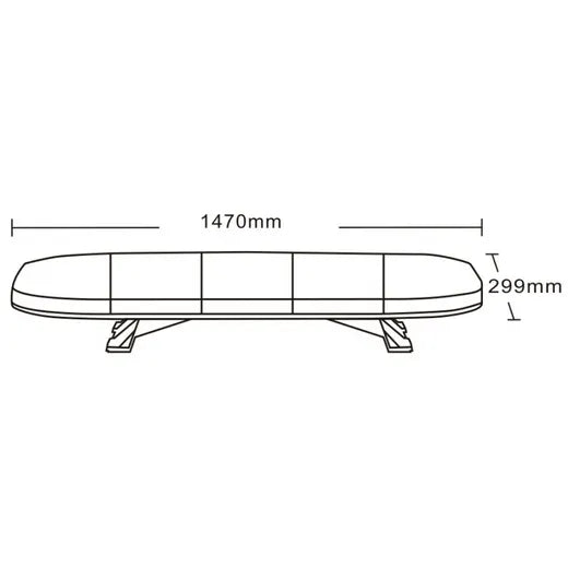 Barra de advertencia LED ámbar - Universal (1500 mm)