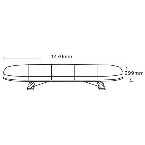 Barra de advertencia LED ámbar - Universal (1500 mm)