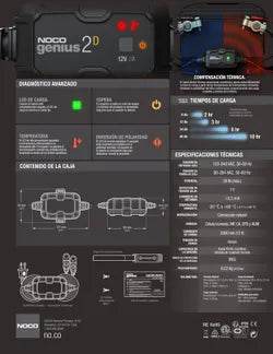 Cargador y mantenedor 12V 2 amp
