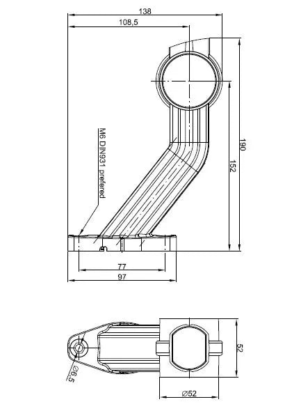 Cuerno de gálibo derecho LED lateral 3 funciones - Universal