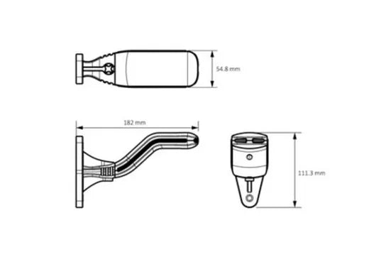 Cuerno de gálibo LED izquierdo - Universal (modelo Cobra)