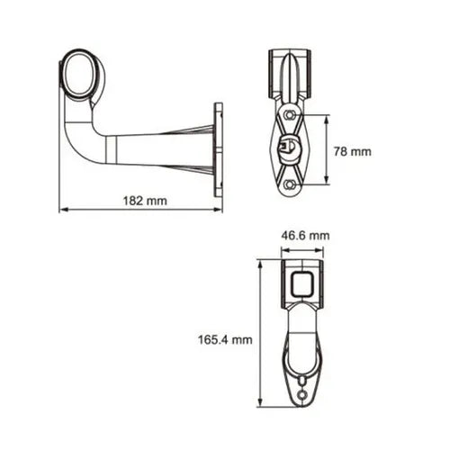 Cuerno de gálibo LED derecho 3 funciones - Universal