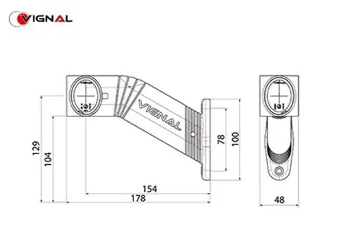 Cuerno de gálibo LED izquierdo - Universal (12/24V, FA3 LED, LC8)