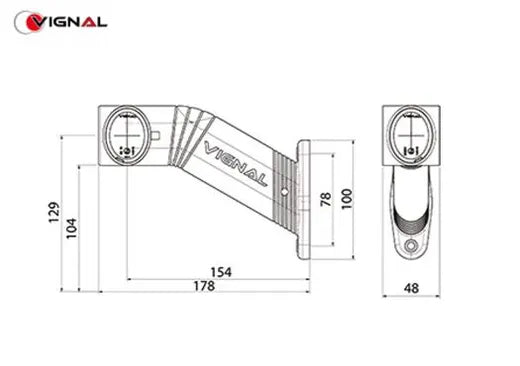 Cuerno de gálibo LED izquierdo - Universal (12/24V, FA3 LED)
