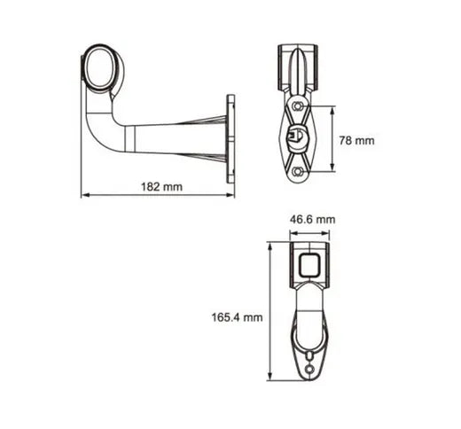 Cuerno de gálibo LED izquierdo 3 funciones - Universal