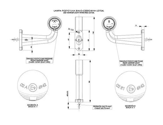Cuerno de gálibo LED izquierdo - Universal