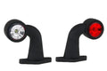 Cuerno de gálibo LED - Universal (blanco y rojo, curvo/corto)