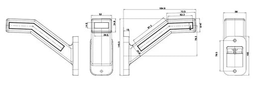 Cuerno de gálibo LED derecho dinámico - Universal