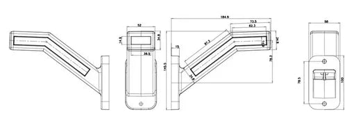 Cuerno de gálibo LED izquierdo - Universal