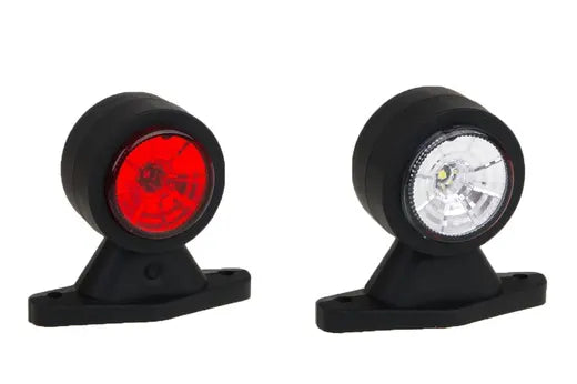 Cuerno de gálibo LED - Universal (blanco y rojo, corto)