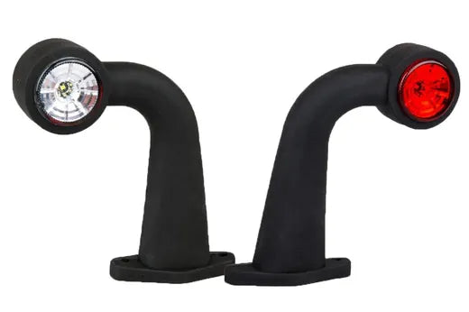 Cuerno de gálibo LED - Universal (blanco y rojo, curvo/largo)