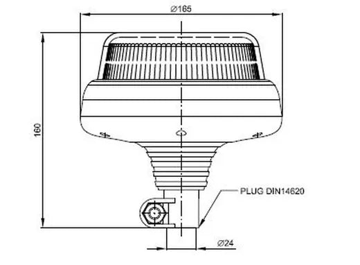 Destellante LED fijo flexible ámbar - Universal (12/24V, doble destello)