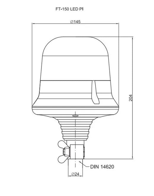Destellante azul - Universal (12-24V, fijación de pincho flexible)