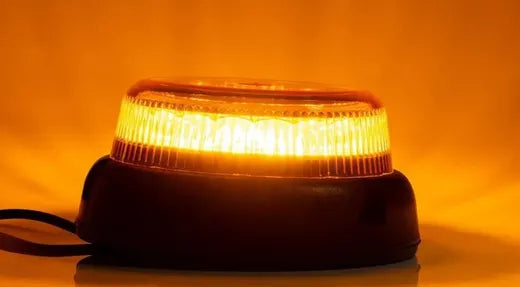 Destellante LED base fija ámbar - Universal (12/24V, un solo destello)
