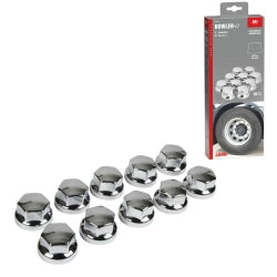 Embellecedor tornillo ruedas cromadas - Universal (32-33 mm, blíster 10 unidades)