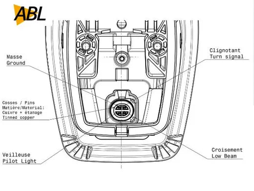 Faro CL2 LED negro combinado - Universal (R149, especial V.I.)