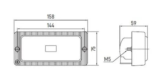 Faro de largo alcance cromado H3 AX - Universal