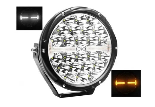 Faro de largo alcance con luz de posición y luz estroboscópica ámbar - Universal