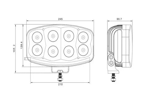 Faro de largo alcance LED - Universal (con luz de posición, antiniebla)