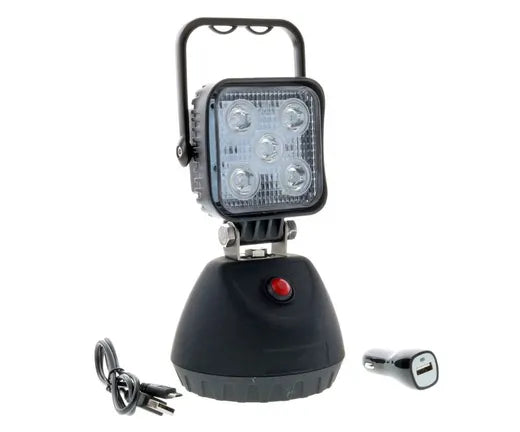 Faro de trabajo portátil cuadrado - Universal (5 LEDs, con base magnética)