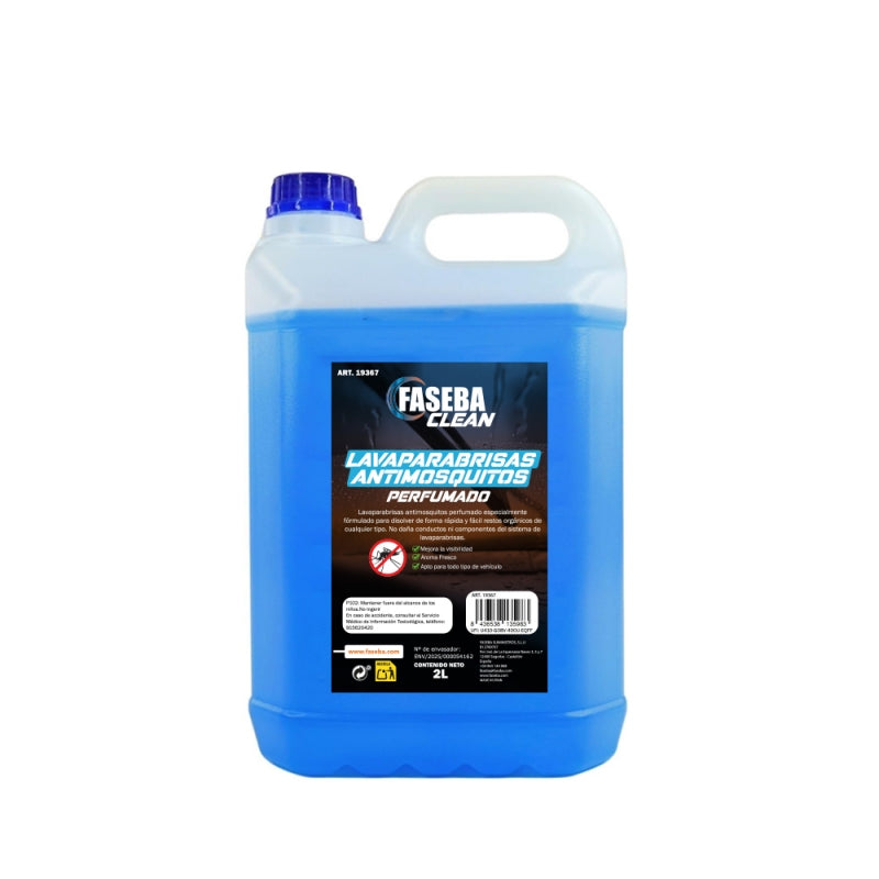 LAVAPARABRISAS ANTI MOSQUITOS FASEBA CLEAN (GARRAFA 2 LITROS)