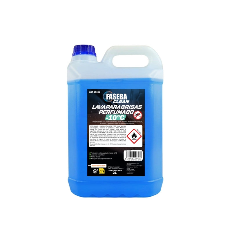 LAVAPARABRISAS PROTECCION -10ºC FASEBA CLEAN PERFUMADO(GARRAFA 2 LITROS)