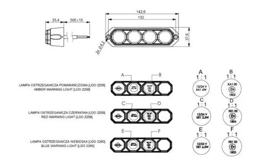Luces de advertencia LED ámbar - Universal