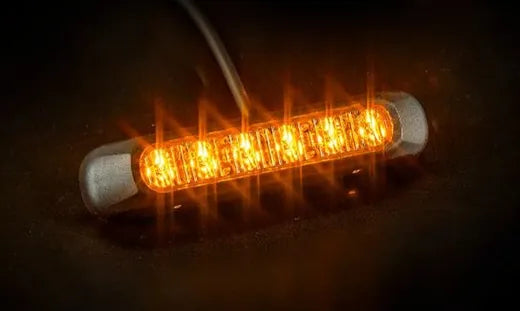 Luz de advertencia LED ámbar - Universal (versión Dark)