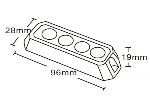 Luz estroboscópica verde - Universal (4 LEDs, R10)