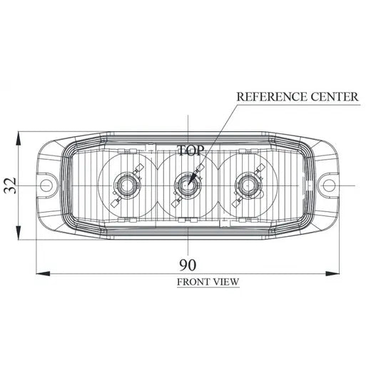 Luz estroboscópica de advertencia azul - Universal (3 LEDs, R65)