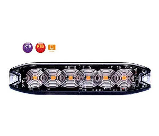Luz estroboscópica de advertencia slim - Universal (6 LEDs)