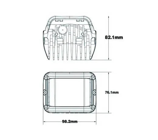 Pack 2 faros de trabajo cuadrados - Universal (9 LEDs)
