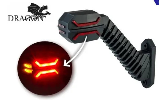 Piloto cuerno LED izquierdo 3 funciones - Universal (modelo Dragon)