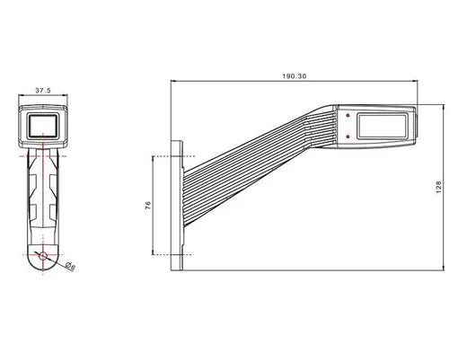 Cuerno de gálibo LED izquierdo - Universal