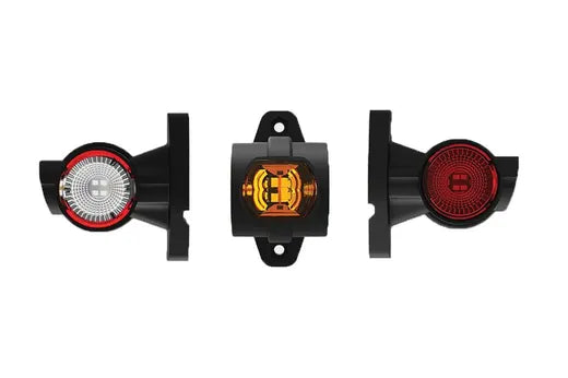 Cuerno de gálibo LED corto derecho - Universal (blanco, rojo y ámbar)