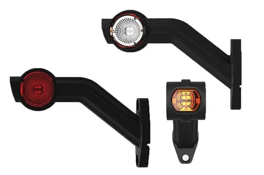 Cuerno de gálibo LED largo izquierdo - Universal (blanco, rojo y ámbar)