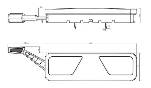 Piloto trasero LED izquierdo multifunción - Universal (con cuerno, FT-700-146LLED)