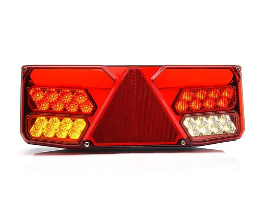 Pack 2 pilotos traseros LED - Universal (1 izq + 1 der, multifunción y triángulos, 99-1035 + 99-1038)