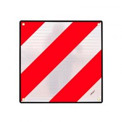 Placa salida de carga - Universal V20 Flexible ABS Homologada (50x50 cm, perforada en esquinas)