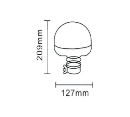 Rotativo LED ámbar - Universal (12/24V, flexible)