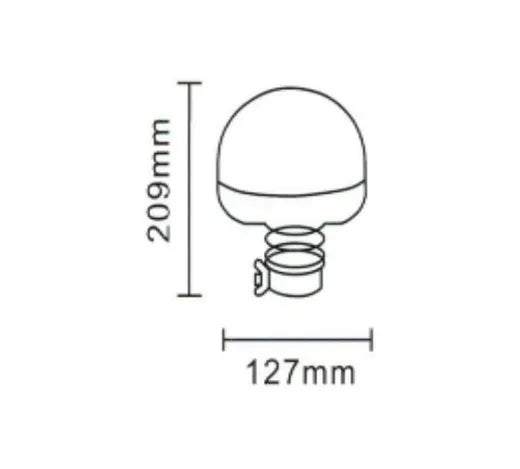 Rotativo LED ámbar - Universal (12/24V, flexible, R65, GF-35LEDS)