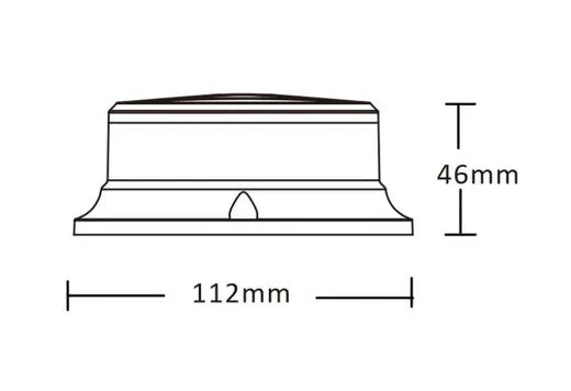 Rotativo LED ámbar - Universal (R65, imán, fijo, conexión mechero, GF-54LEDS)