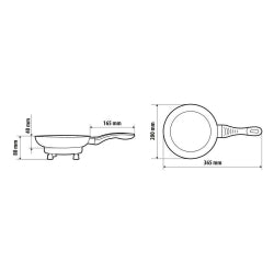 SARTEN ELECTRICA LAMPA CON TAPA 12V 150W 20CM X 4 CM
