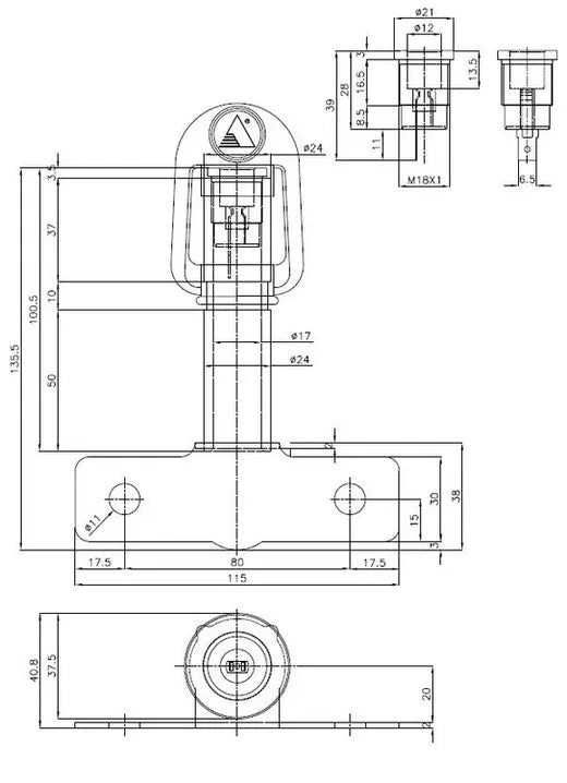 Soporte rotativo - Universal (con respaldo plegado)