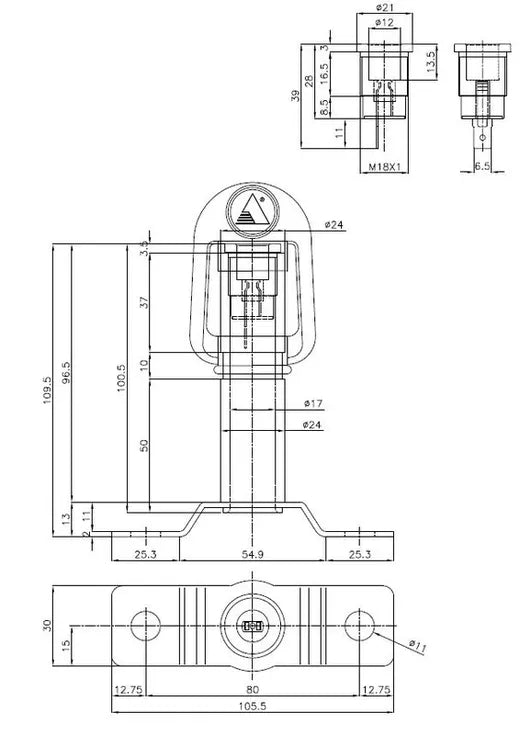 Soporte rotativo - Universal (con soporte central para atornillar)