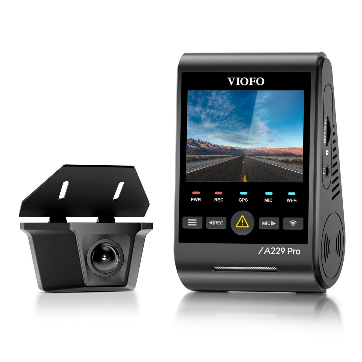 Viofo A229 Pro-W 2CH – Cámara 4K + cámara trasera exterior estanca IP67