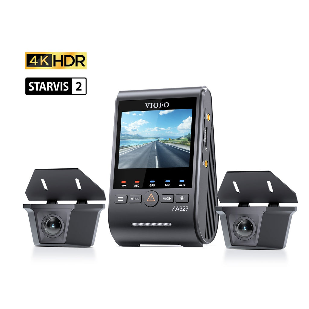 Viofo A329WW 3CH – Cámara 4K + 2 cámaras exteriores estancas para camión y remolque
